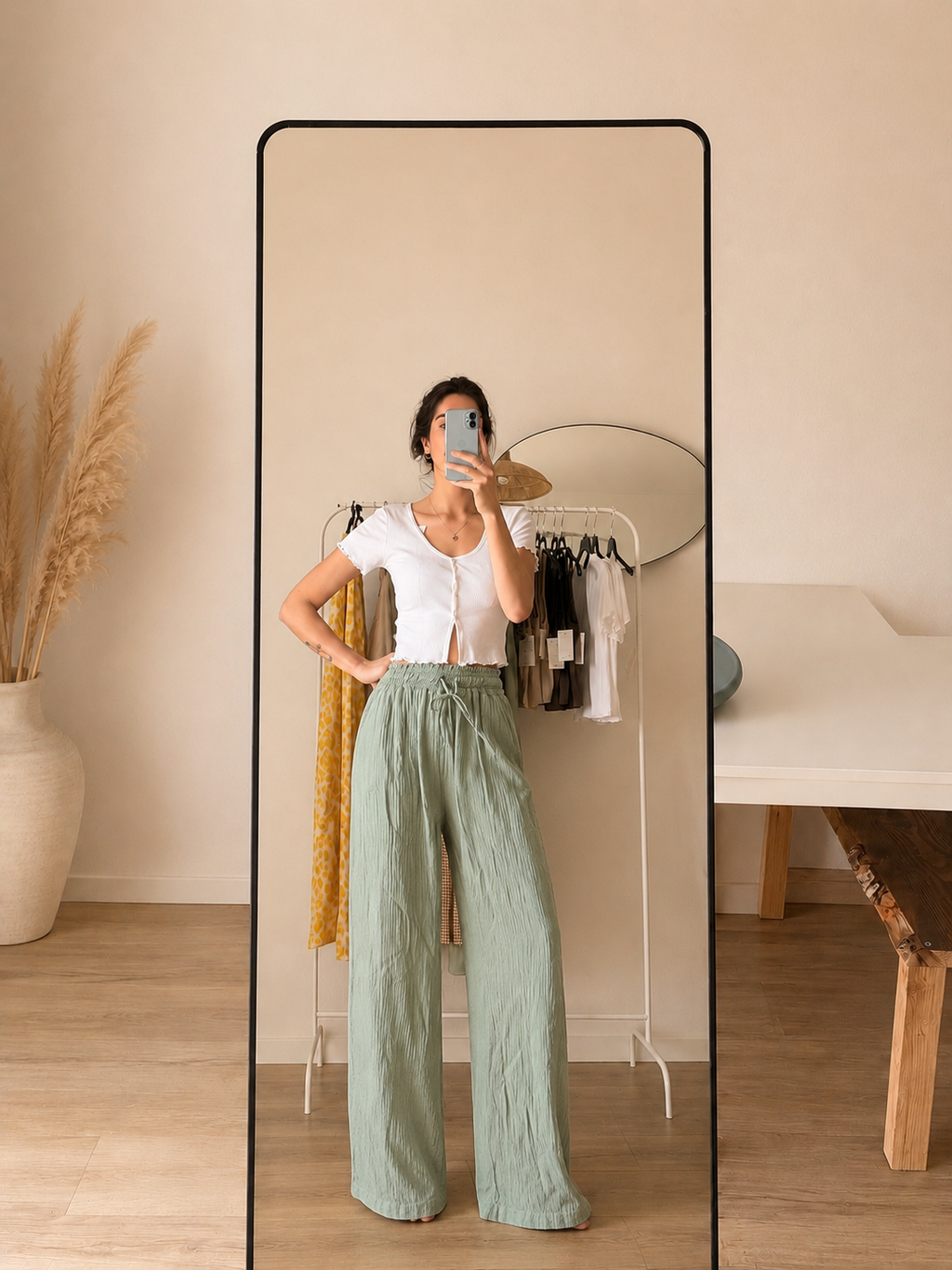 Pantalon Bohème Kaki
