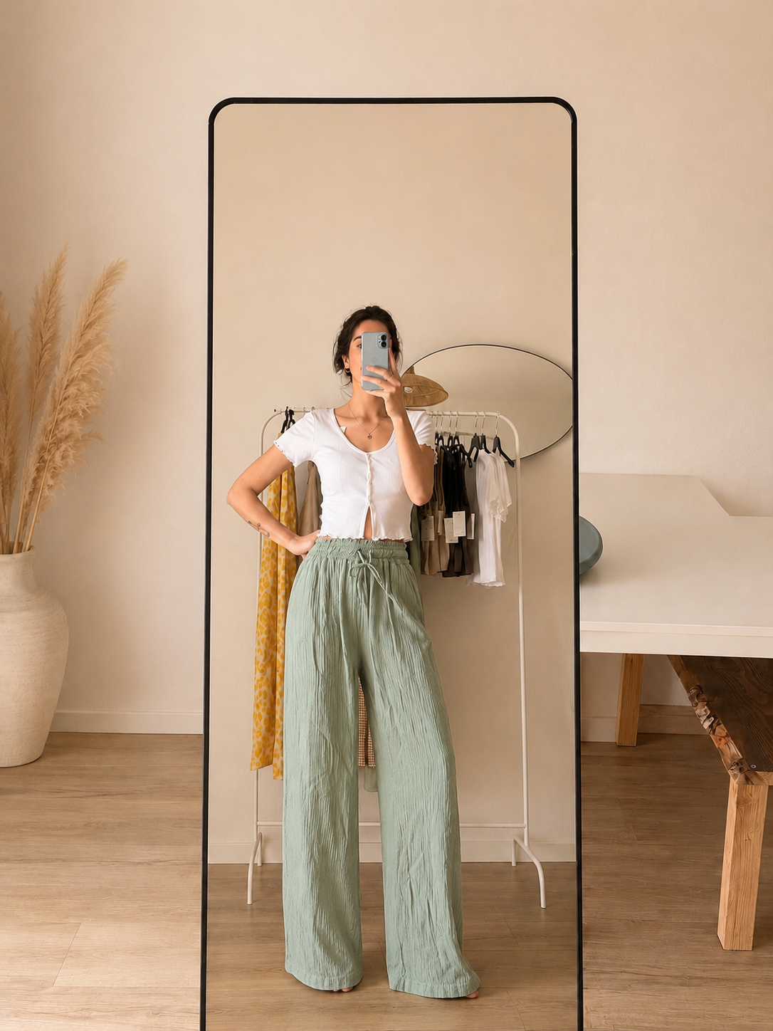 Pantalon Bohème Kaki
