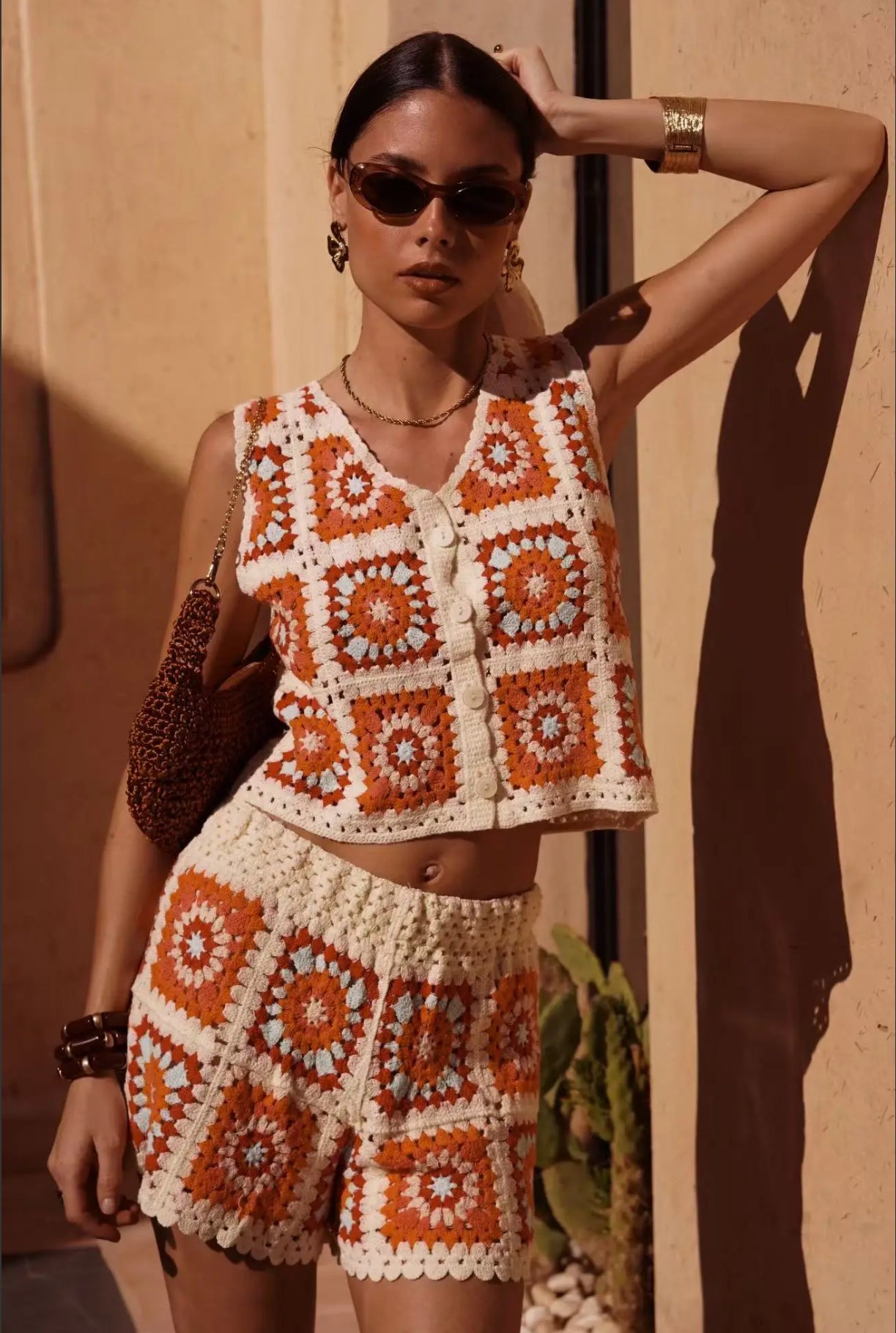 Gilet Crochet 100% Coton – Taille Unique